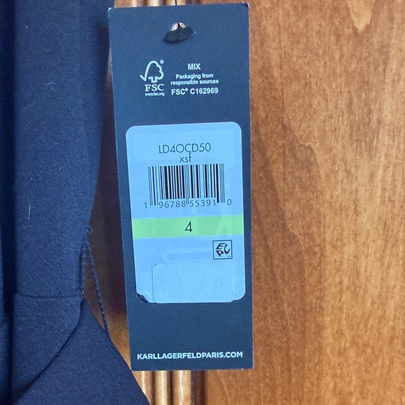 Karl Lagerfeld Black and White Women's Dress - Picture 3 of 4